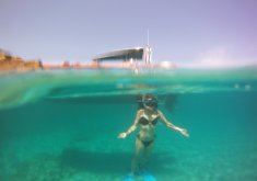 Pack with catamaran trip around south coast beaches and excursion boat caves + beach + snorkel