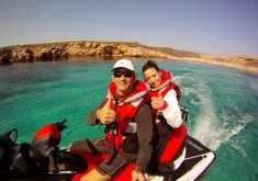 Paddle surf excursion north coast (marine reserve) and 1 hour jet ski trip